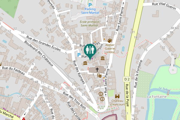Map showing location of Place du Donjon 7 Toilet