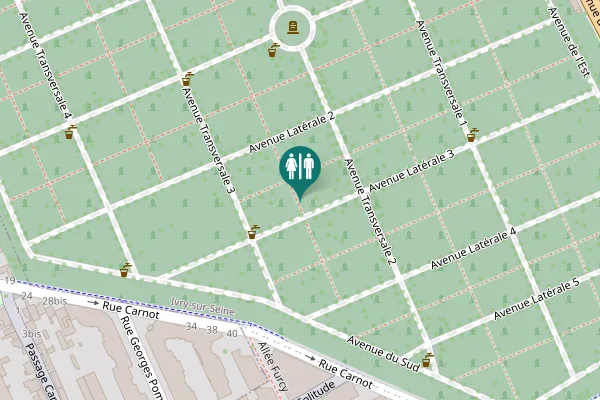 Map showing location of Avenue Latérale 3 Toilet