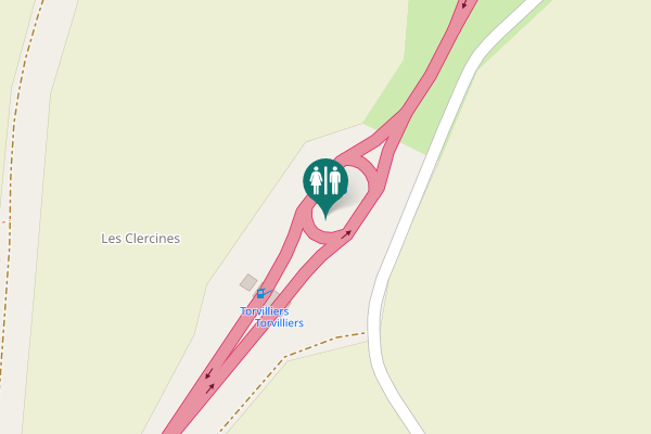 Map showing location of Torvilliers Toilet