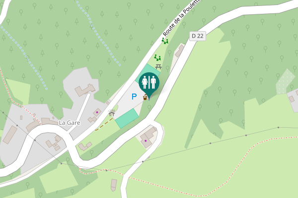 Map showing location of D 22 Toilet