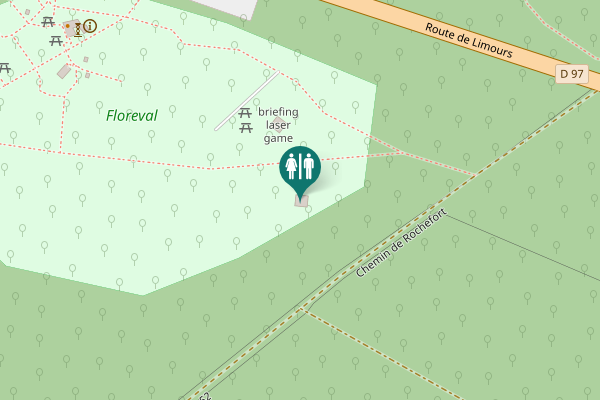 Map showing location of Chemin de Rochefort Toilet