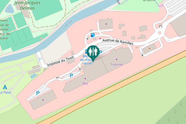 Map showing location of Impasse du Tivoli Toilet