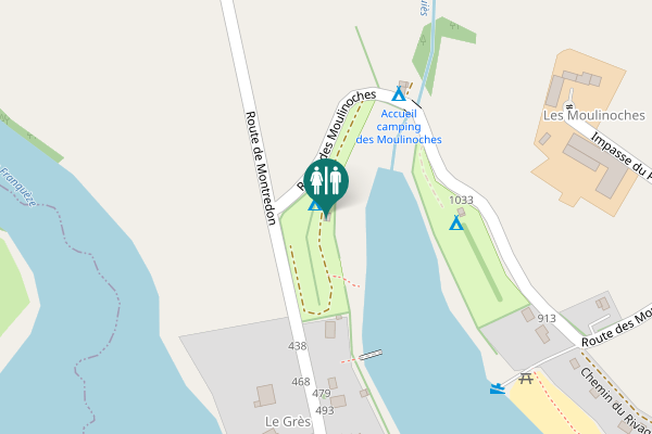 Map showing location of Route des Moulinoches 1159 Toilet
