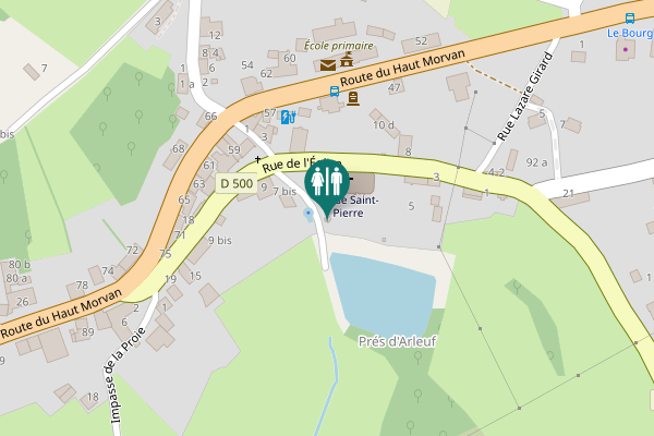 Map showing location of Rue de l'Église 7 Toilet