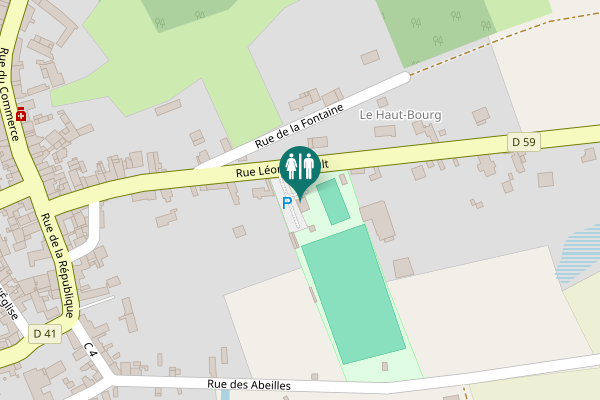 Map showing location of Rue Léon Thibault Toilet