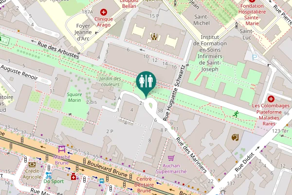 Map showing location of Rue des Mariniers 3B Toilet