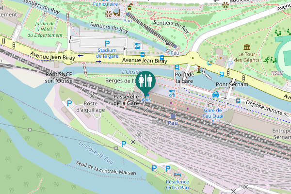 Map showing location of Berges de l'Ousse Toilet
