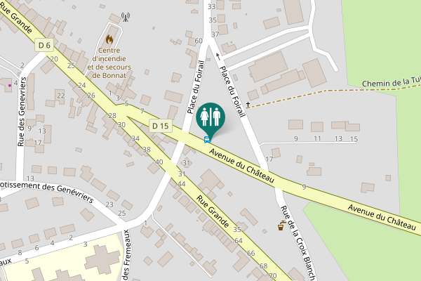 Map showing location of Avenue du Château 6 Toilet