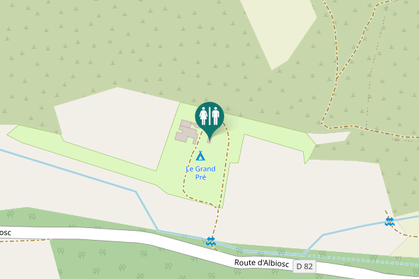 Map showing location of Route d'Albiosc Toilet
