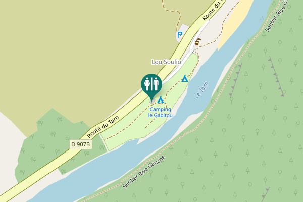 Map showing location of Route du Tarn 273 Toilet