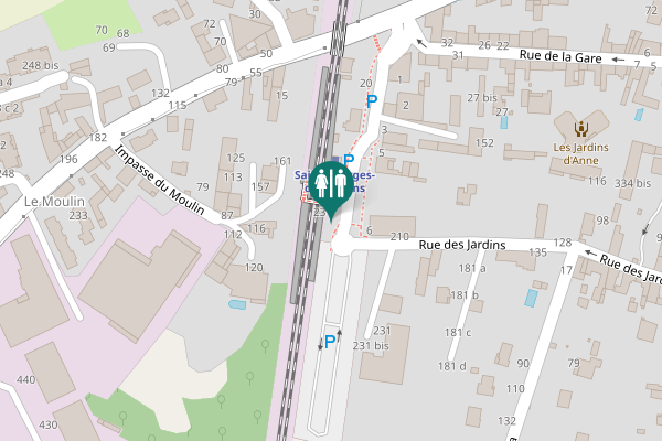 Map showing location of Place de la Gare 23 Toilet