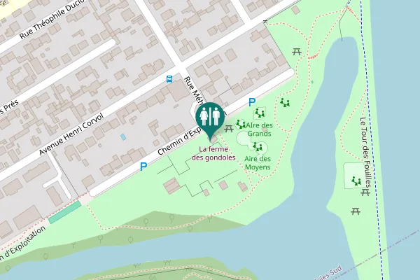 Map showing location of Chemin d'Exploitation Toilet