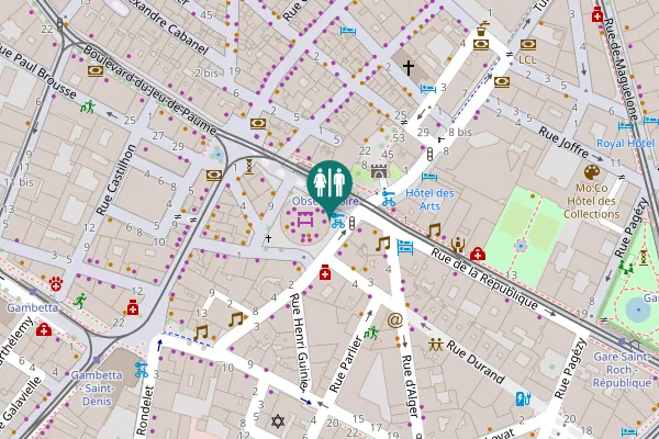 Map showing location of Boulevard de l'Observatoire 9 Toilet