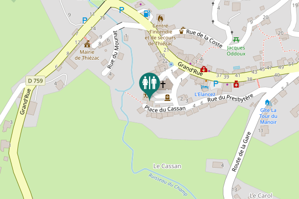 Map showing location of Place du Cassan 12 Toilet