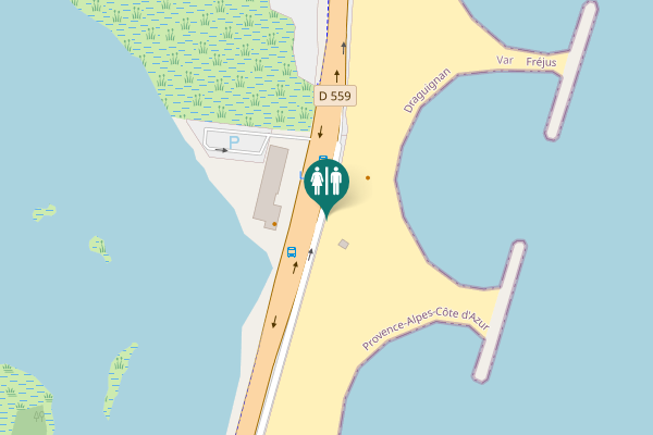 Map showing location of Avenue de la Corniche d'Azur Toilet