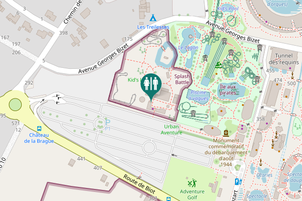Map showing location of Avenue Mozart 306 Toilet