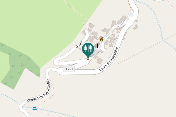 Map showing location of Chemin des Deux Fontaines Toilet