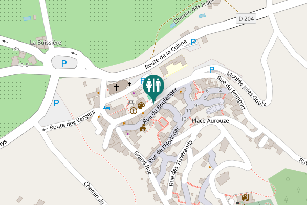 Map showing location of Place du Champ de Mars Toilet