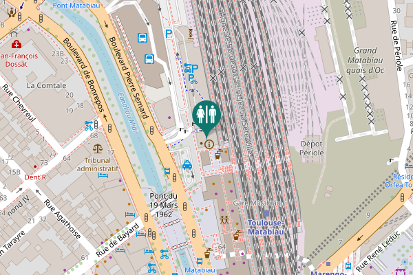 Map showing location of Boulevard Pierre Semard Toilet