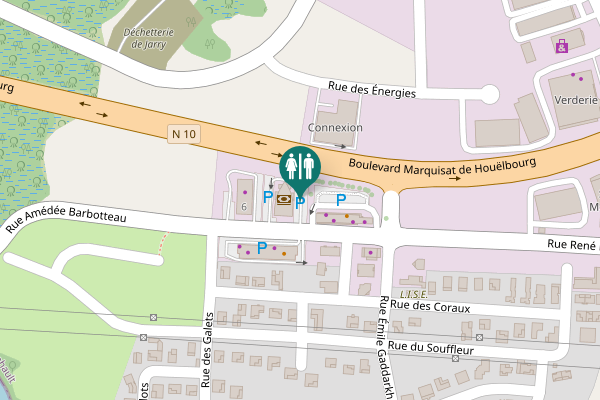 Map showing location of Rue Amédée Barbotteau 6 Toilet