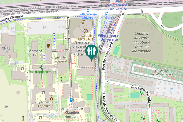 Map showing location of Avenue Jean-Baptiste Clément 99 Toilet