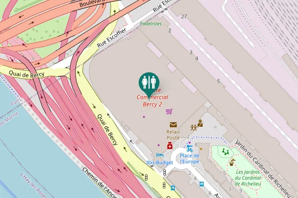 Map showing location of Place de l'Europe 4 Toilet