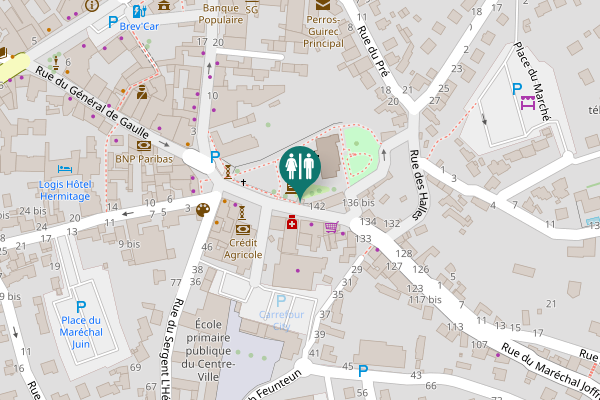 Map showing location of Place de l'Église 5 Toilet