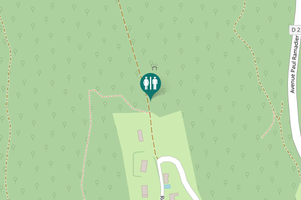 Map showing location of Route du Thabor Toilet