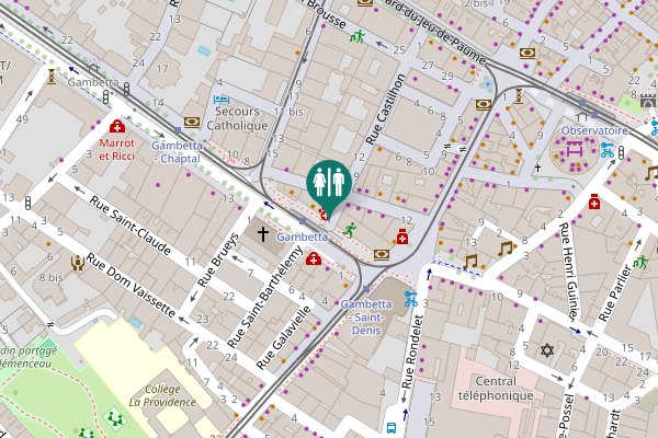Map showing location of Rue Castilhon 13 Toilet