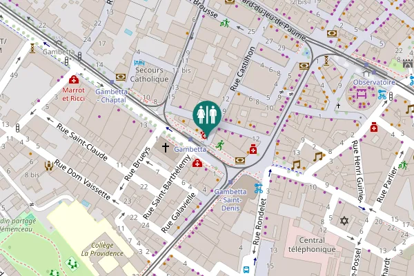 Map showing location of Rue Castilhon 13 Toilet