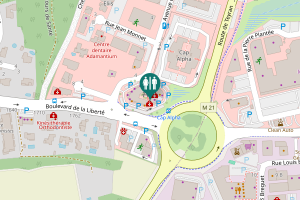 Map showing location of Avenue de l'Europe 1 Toilet