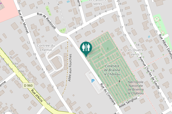 Map showing location of Rue du Cimetière Toilet