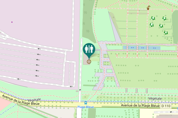 Map showing location of Végétale Toilet