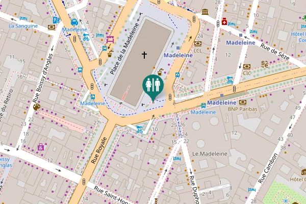 Map showing location of Lavatory Madeleine