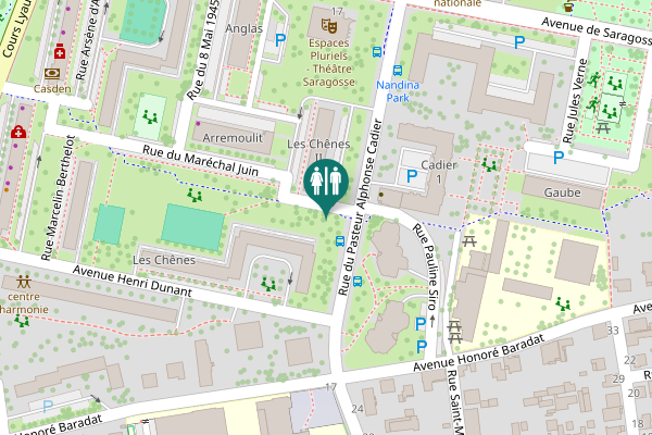 Map showing location of Rue du Maréchal Juin Toilet