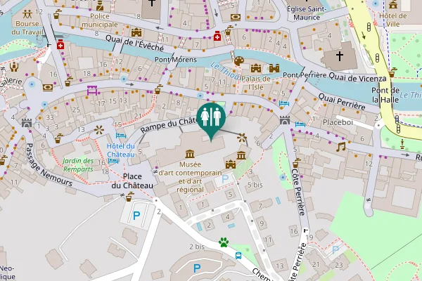 Map showing location of Rampe du Château 6 Toilet