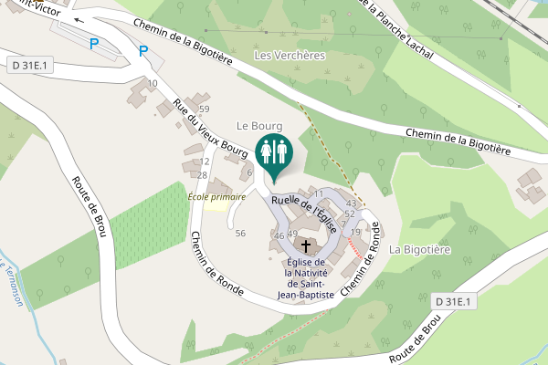 Map showing location of Ruelle de l'Église 17 Toilet