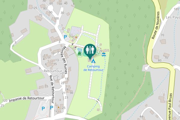 Map showing location of Rue de Retourtour 1 Toilet
