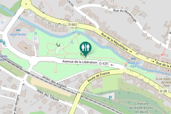 Map showing location of Avenue de la Libération Toilet