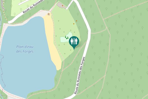 Map showing location of Route du Ruisseau des Forges Toilet
