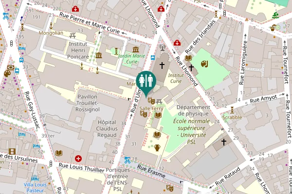 Map showing location of Rue d'Ulm 25 Toilet