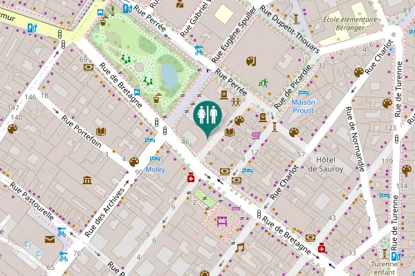 Map showing location of Rue Eugène Spuller 2 Toilet