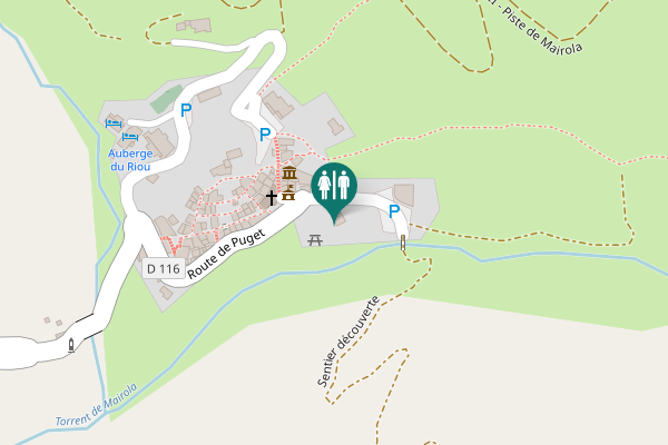 Map showing location of Chemin de Sainte-Catherine Toilet