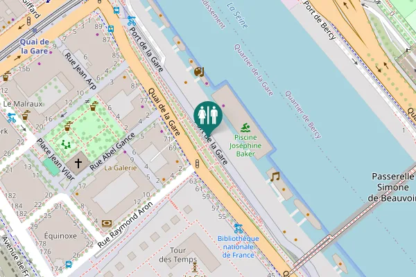 Map showing location of Port de la Gare 9 Toilet