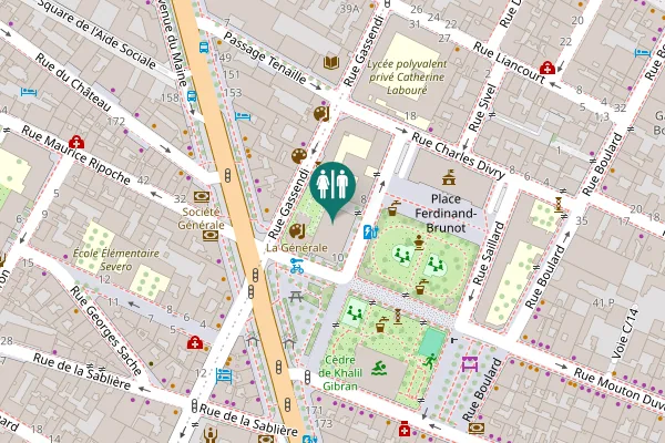 Map showing location of Rue Pierre Castagnou 12 Toilet