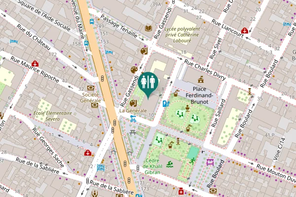 Map showing location of Rue Pierre Castagnou 12 Toilet