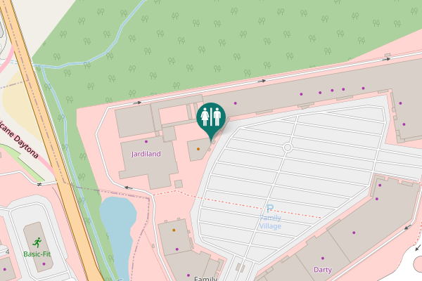 Map showing location of Ligne droite des Hunaudières Toilet
