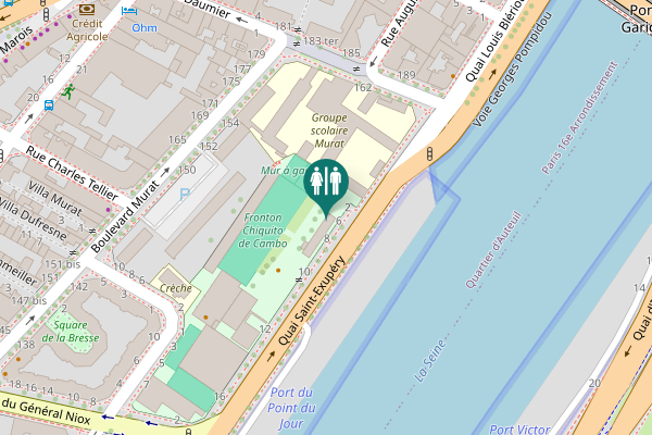 Map showing location of Quai Saint-Exupéry 6 Toilet