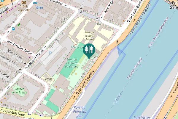 Map showing location of Quai Saint-Exupéry 6 Toilet