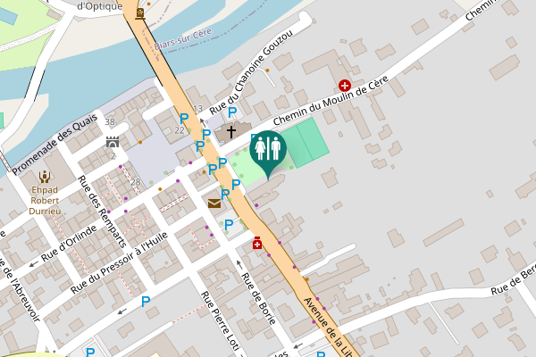 Map showing location of Avenue de la Libération 125 Toilet